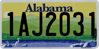 AL license plate 1AJ2031