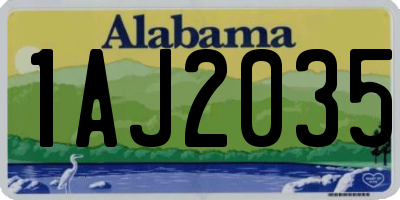 AL license plate 1AJ2035