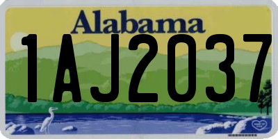 AL license plate 1AJ2037