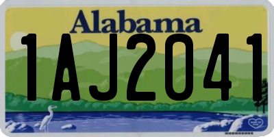 AL license plate 1AJ2041