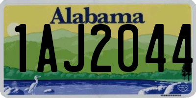 AL license plate 1AJ2044