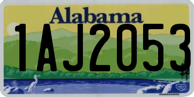 AL license plate 1AJ2053