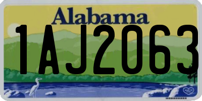 AL license plate 1AJ2063