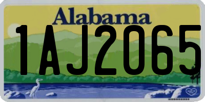 AL license plate 1AJ2065