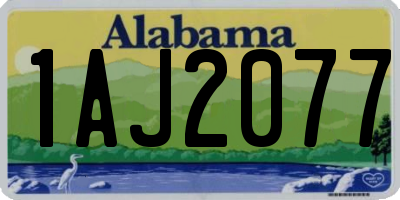 AL license plate 1AJ2077