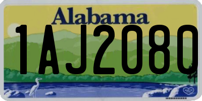 AL license plate 1AJ2080