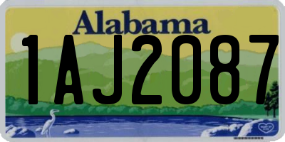 AL license plate 1AJ2087