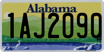 AL license plate 1AJ2090