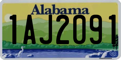 AL license plate 1AJ2091