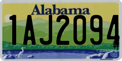 AL license plate 1AJ2094