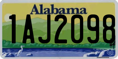 AL license plate 1AJ2098