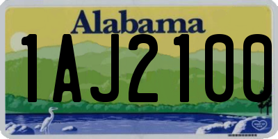AL license plate 1AJ2100