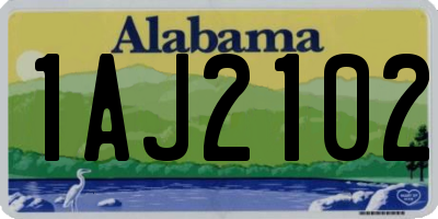 AL license plate 1AJ2102