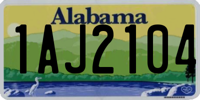 AL license plate 1AJ2104