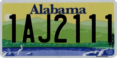 AL license plate 1AJ2111