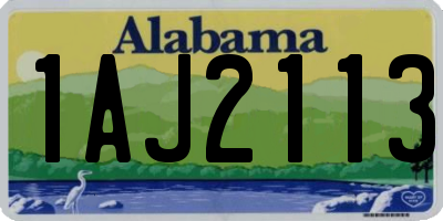 AL license plate 1AJ2113