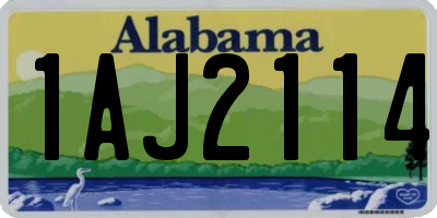 AL license plate 1AJ2114