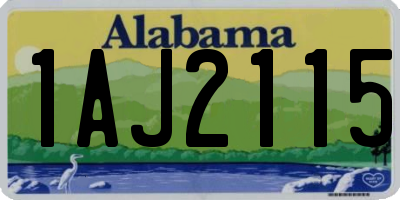 AL license plate 1AJ2115