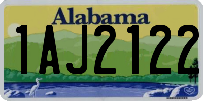AL license plate 1AJ2122