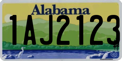 AL license plate 1AJ2123