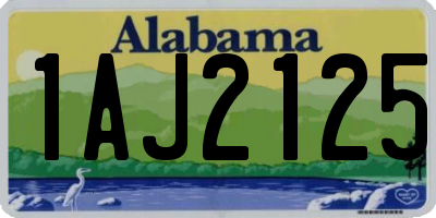 AL license plate 1AJ2125