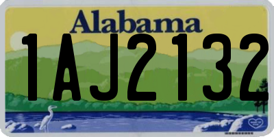 AL license plate 1AJ2132