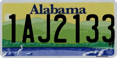AL license plate 1AJ2133