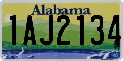 AL license plate 1AJ2134