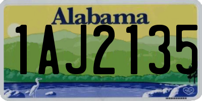 AL license plate 1AJ2135