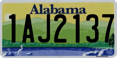 AL license plate 1AJ2137