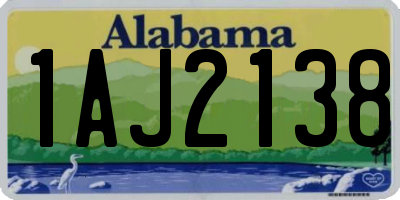 AL license plate 1AJ2138