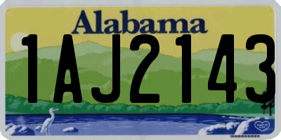AL license plate 1AJ2143