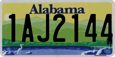 AL license plate 1AJ2144