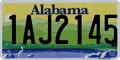 AL license plate 1AJ2145