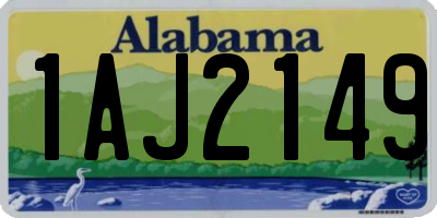 AL license plate 1AJ2149