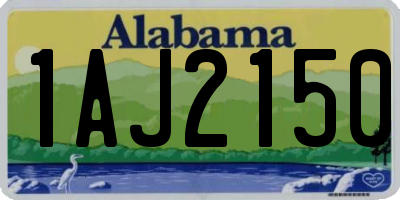 AL license plate 1AJ2150