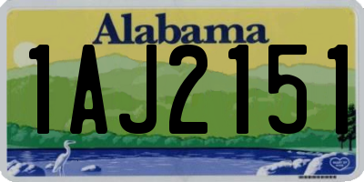 AL license plate 1AJ2151