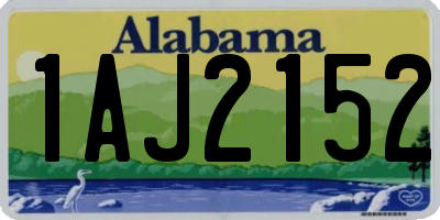 AL license plate 1AJ2152