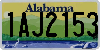 AL license plate 1AJ2153
