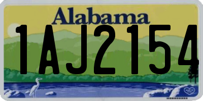 AL license plate 1AJ2154