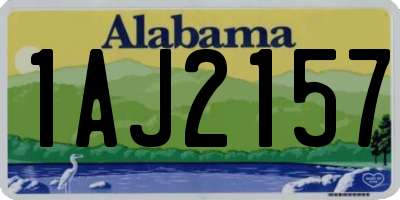 AL license plate 1AJ2157