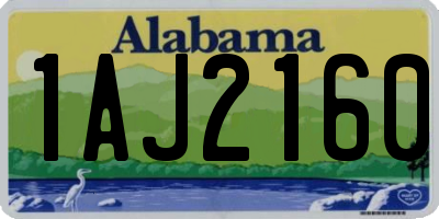 AL license plate 1AJ2160