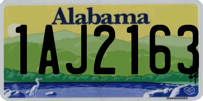 AL license plate 1AJ2163