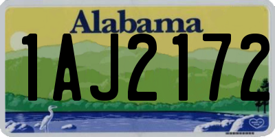 AL license plate 1AJ2172