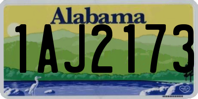 AL license plate 1AJ2173
