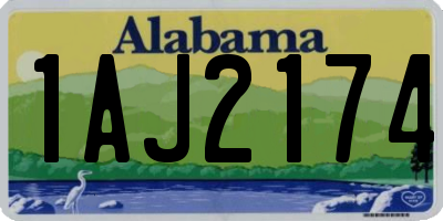 AL license plate 1AJ2174