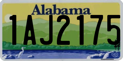 AL license plate 1AJ2175