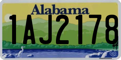 AL license plate 1AJ2178