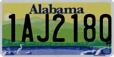 AL license plate 1AJ2180