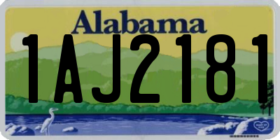 AL license plate 1AJ2181